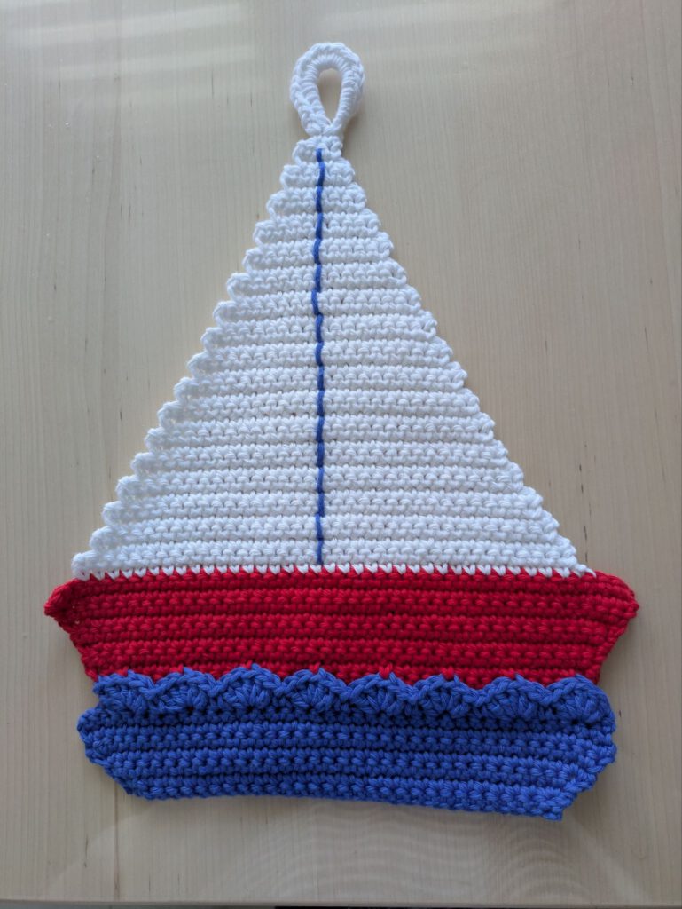 Segelschiff als Topflappen